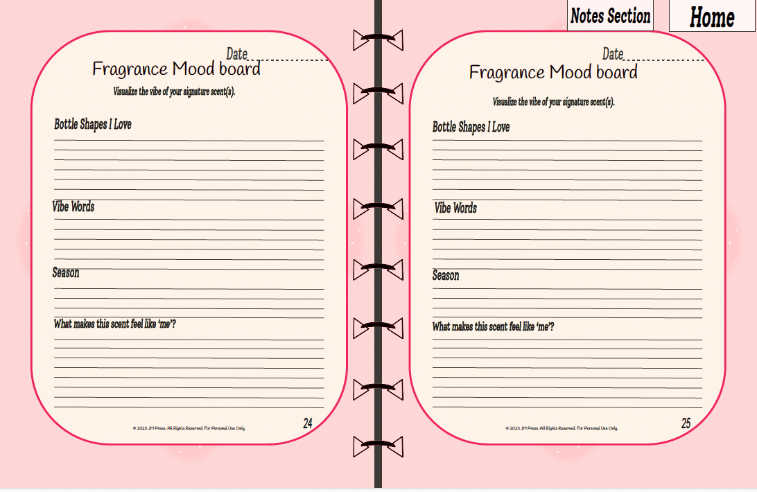 Perfume Log – Fragrance Tracker (JM Press Beauty Edition)
