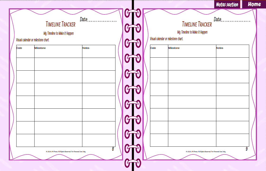 Goal Execution Workbook – 52 Weeks (JM Press Workbook Edition)