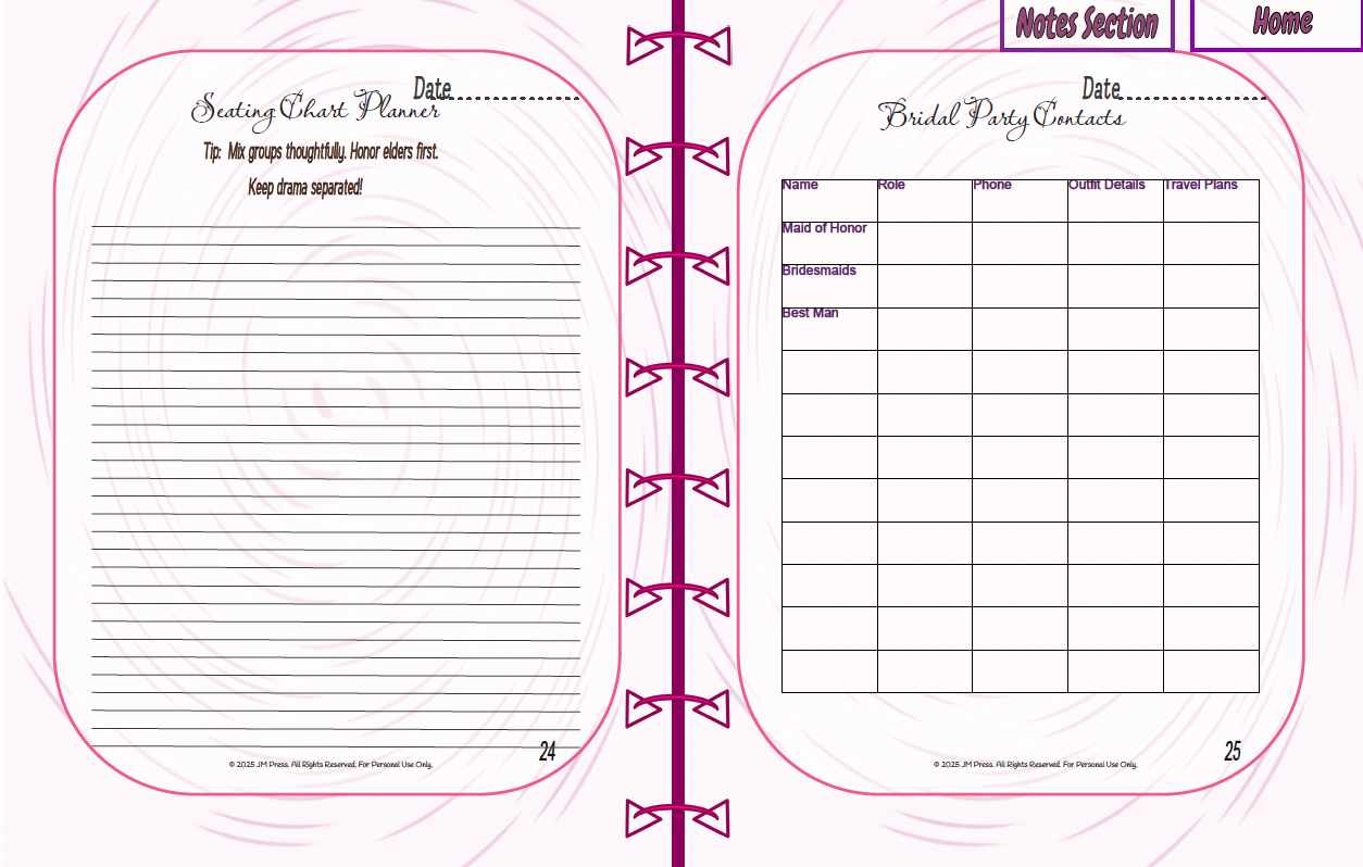 Classic Bride Wedding Planner | 15-Month Countdown + 52 Weekly Planning Pages | JM Press