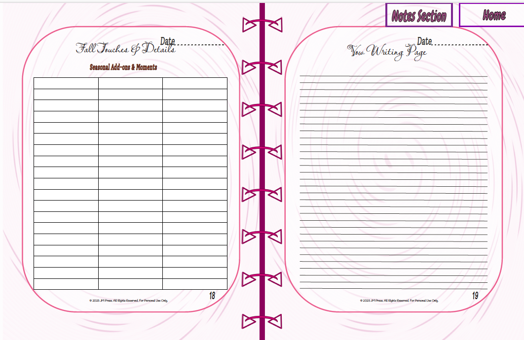 Wedding Timeline Planner | Countdown, Day-of Schedule & Reflection Pages | JM Press