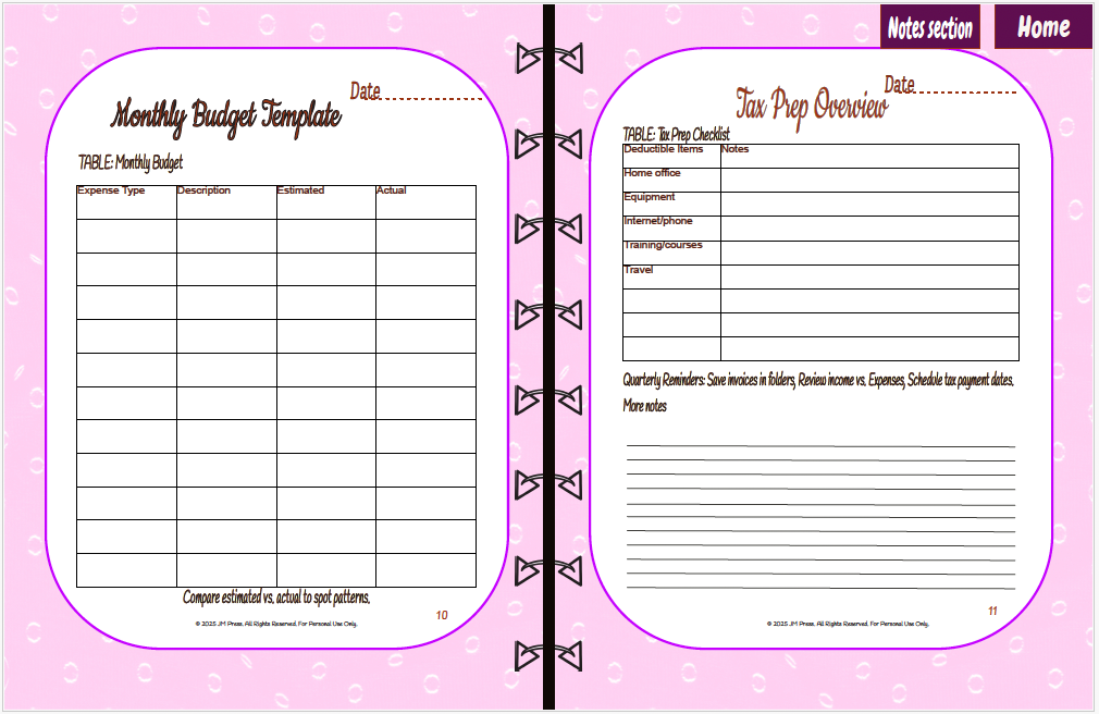Freelancer Finance Kit (Planner)