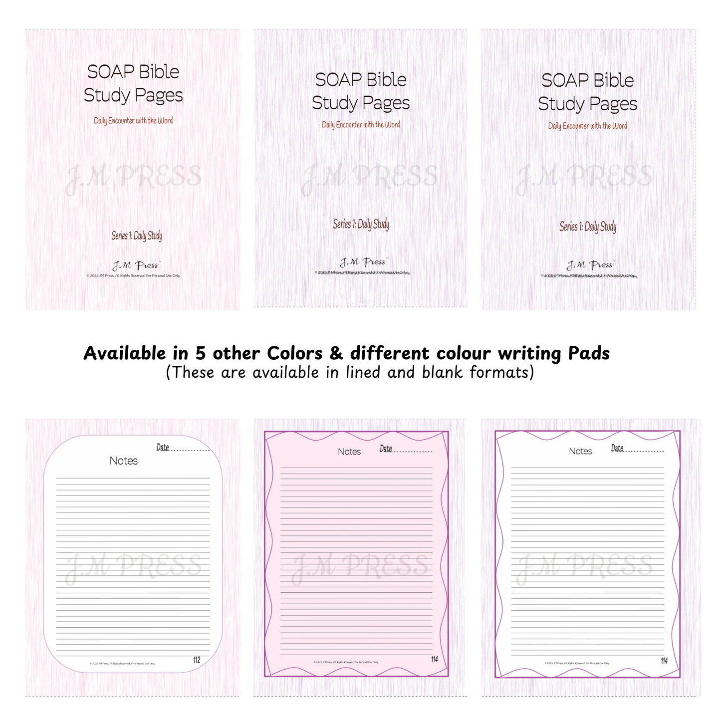 SOAP Bible Study Pages – Daily Study (JM Press Faith Edition)