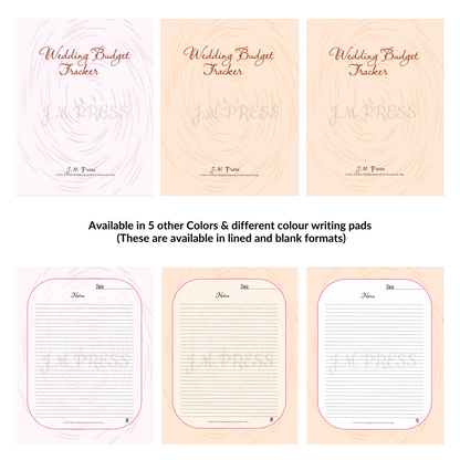 Wedding Budget Planner | Expense, Savings & Final Budget Summary | JM Press