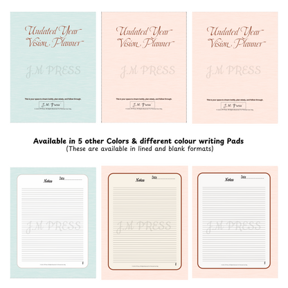 Vision Planner – Undated Yearly Wellness Planner (Wellness Edition)