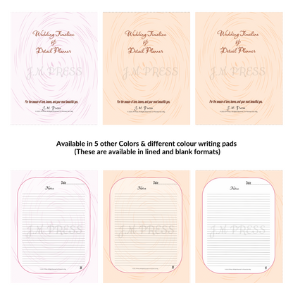 Wedding Timeline Planner | Countdown, Day-of Schedule & Reflection Pages | JM Press