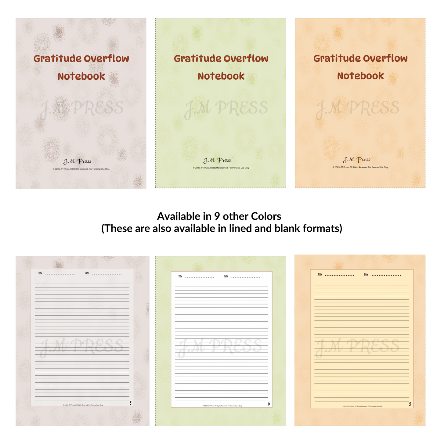 Gratitude Overflow Notebook – JM Press Notebooks Edition