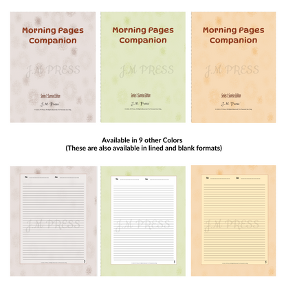 Morning Pages Companion – Sunrise Edition (Series 1) – JM Press Notebooks Edition