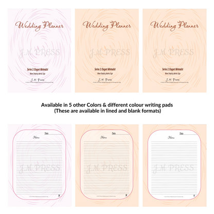 Minimalist Wedding Planner | 12-Month & 52 Weekly Planning Pages | JM Press