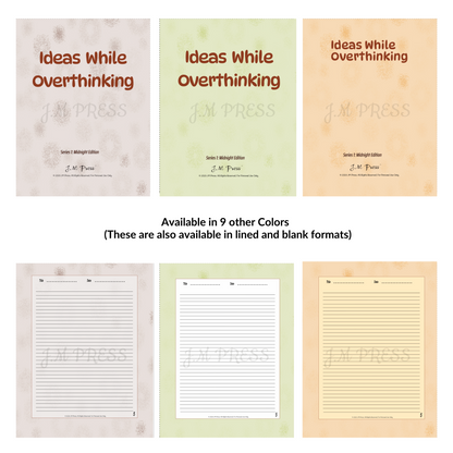 Ideas While Overthinking – Reflective Calm Series – JM Press Notebooks Edition