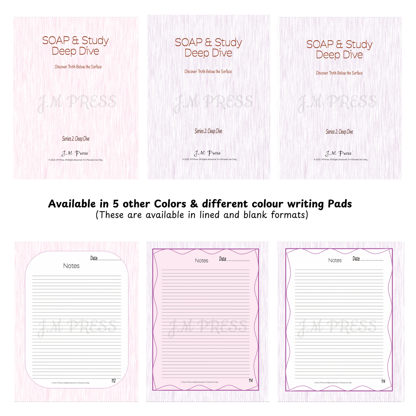 SOAP Bible Study Pages – Deep Dive Study (JM Press Faith Edition)
