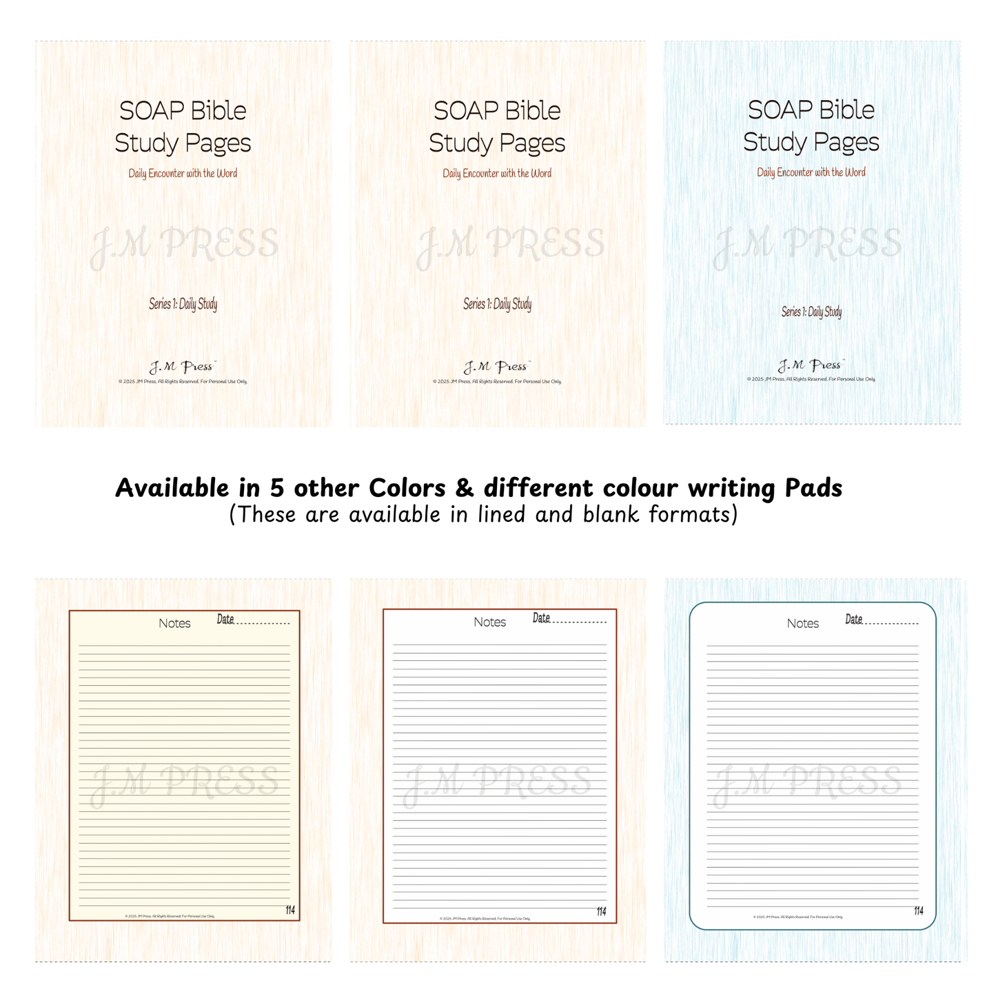 SOAP Bible Study Pages – Daily Study (JM Press Faith Edition)
