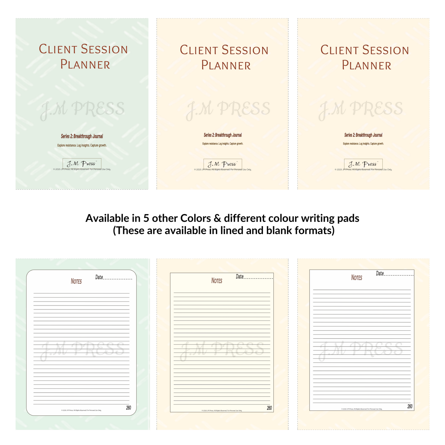 Client Session Planner – Series 2 (JM Press Workbook Edition)