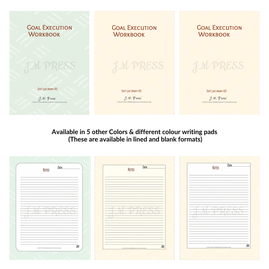 Goal Execution Workbook – 52 Weeks (JM Press Workbook Edition)