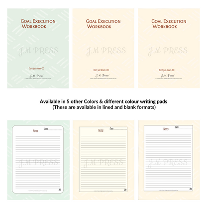 Goal Execution Workbook – 52 Weeks (JM Press Workbook Edition)
