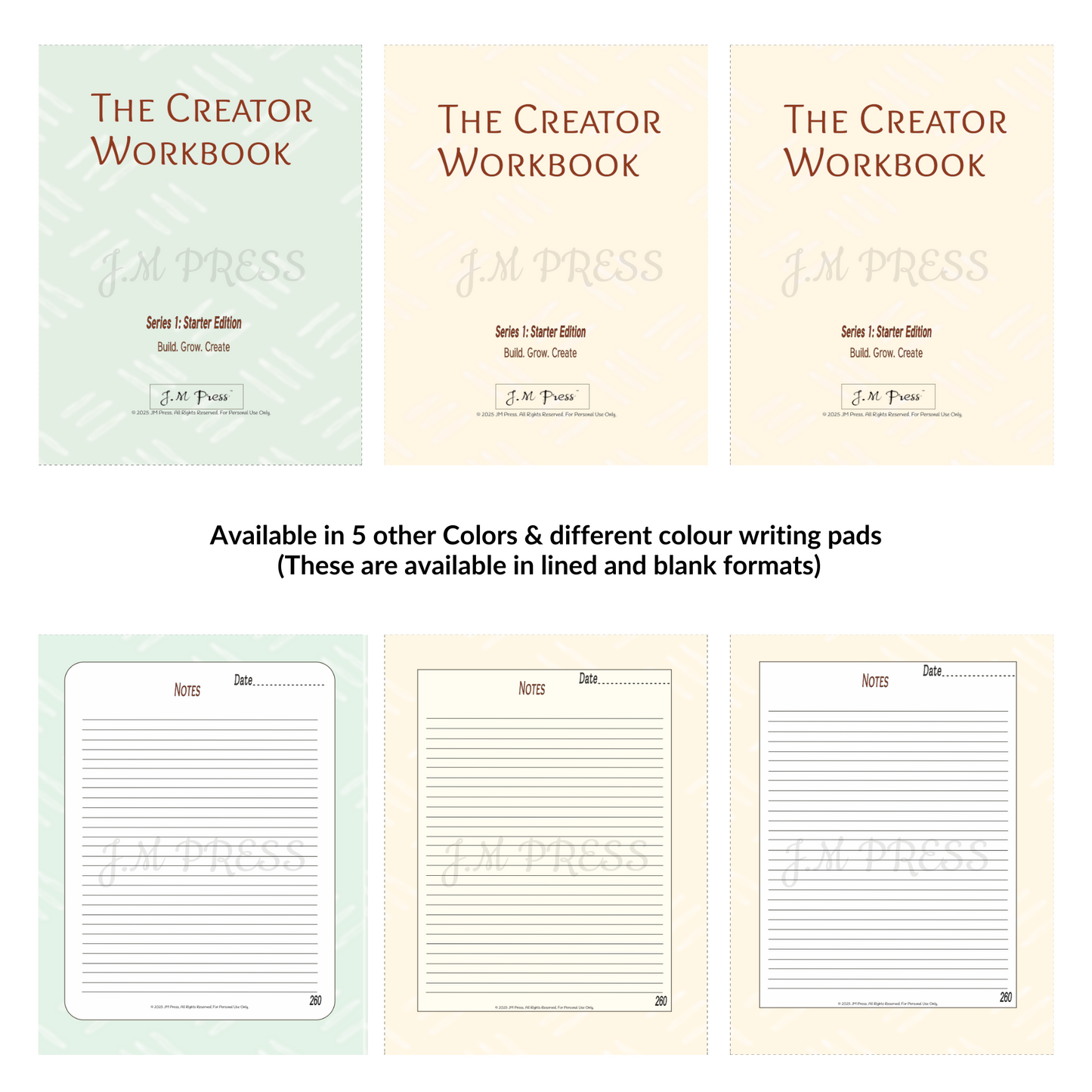 The Creator Workbook – Series 1 (JM Press Workbook Edition)