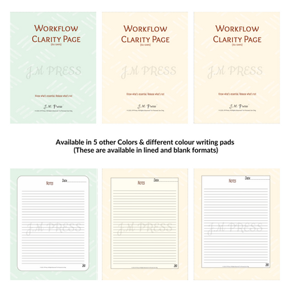 Workflow Clarity Page – 60 Days (JM Press Workbook Edition)