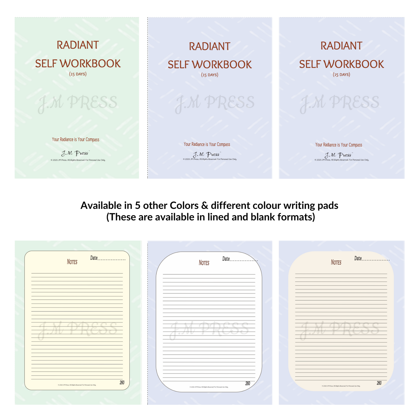Radiant Self Workbook – 15 Days (JM Press Workbook Edition)