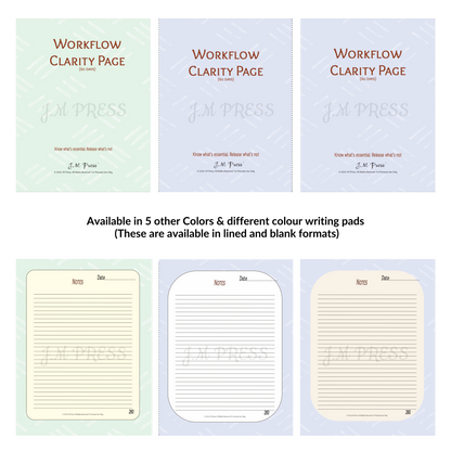 Workflow Clarity Page – 60 Days (JM Press Workbook Edition)