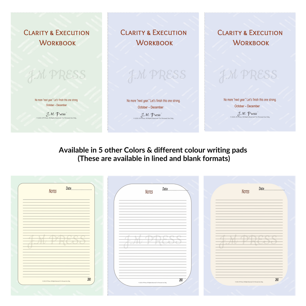 Clarity & Execution Workbook – Q4 Edition (JM Press Workbook Edition)