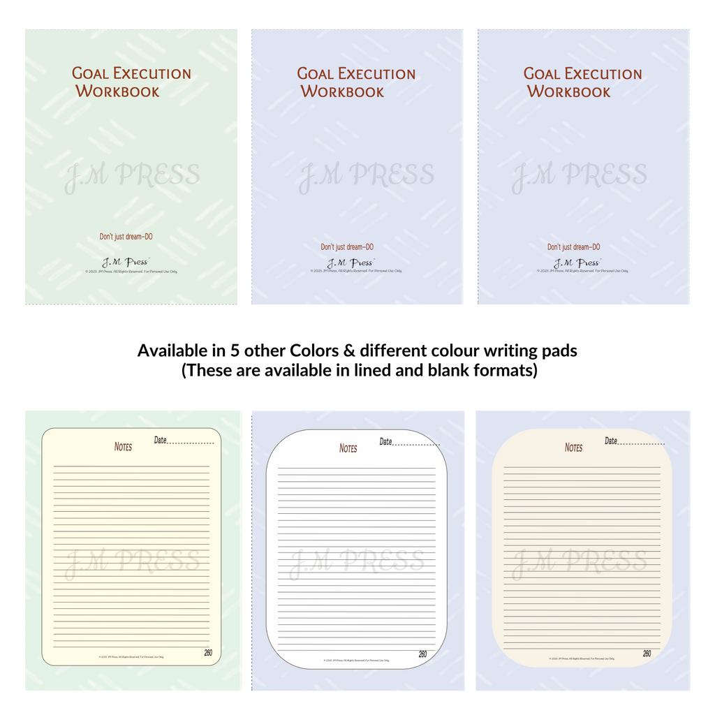 Goal Execution Workbook – 52 Weeks (JM Press Workbook Edition)