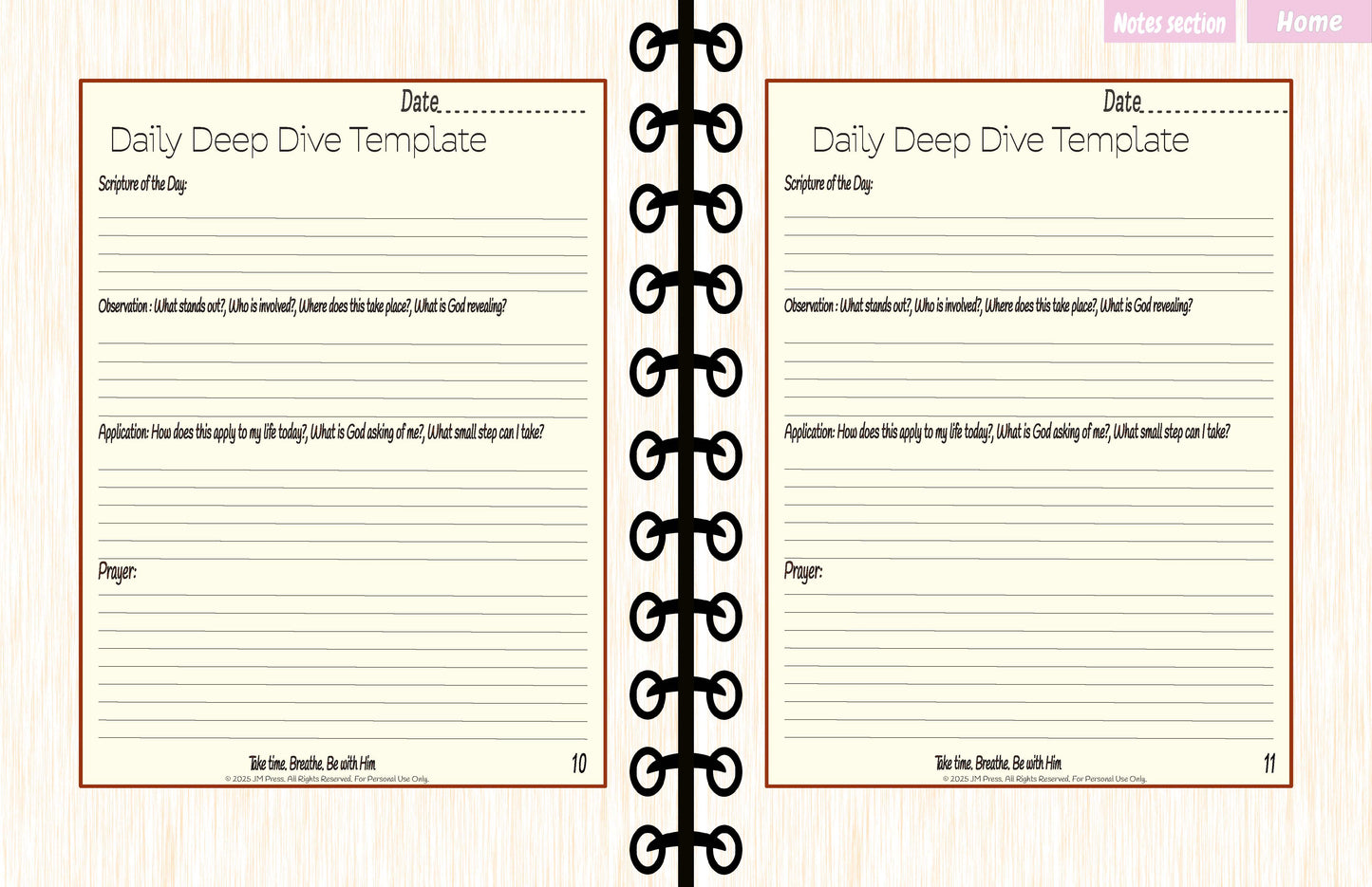 SOAP Bible Study Pages – Deep Dive Study (JM Press Faith Edition)
