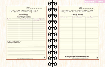 Faith-Based Business Planner – 12-Month Scripture & Testimony Tracker (JM Press Faith Edition)