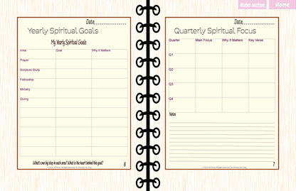 Spiritual Goals Planner – 12-Month Faith Alignment (JM Press Faith Edition)