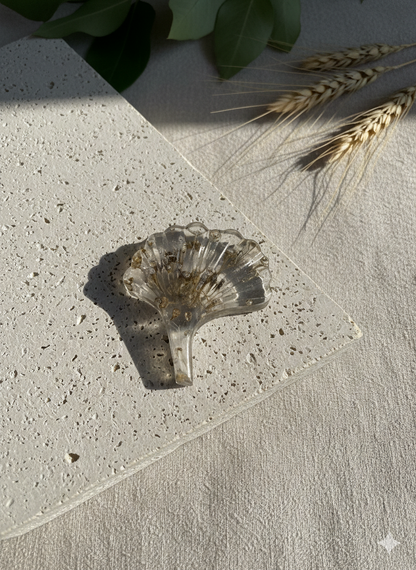 Encased Botanical Leaves – Clear Resin Trio