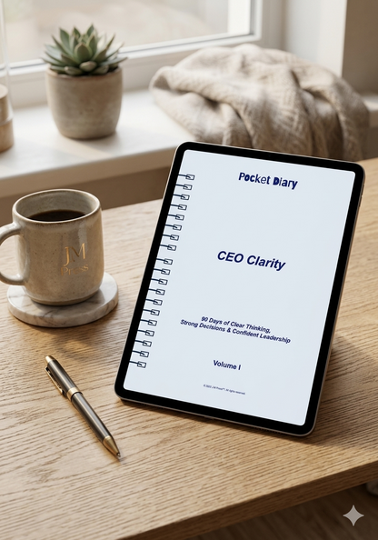 CEO Clarity Pocket Diary | Leadership Focus Journal for Entrepreneurs, Decision-Making & Business Strategy | JM Press