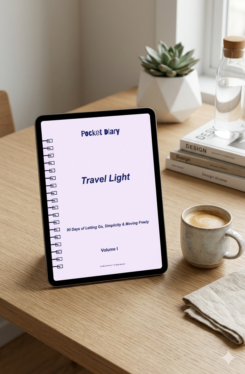 Travel Light Pocket Diary | Reflective Journal for Letting Go, Life Transitions, and Fresh Starts | JM Press