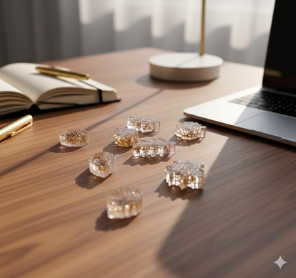 Encased Botanical Leaves – Clear Resin Trio