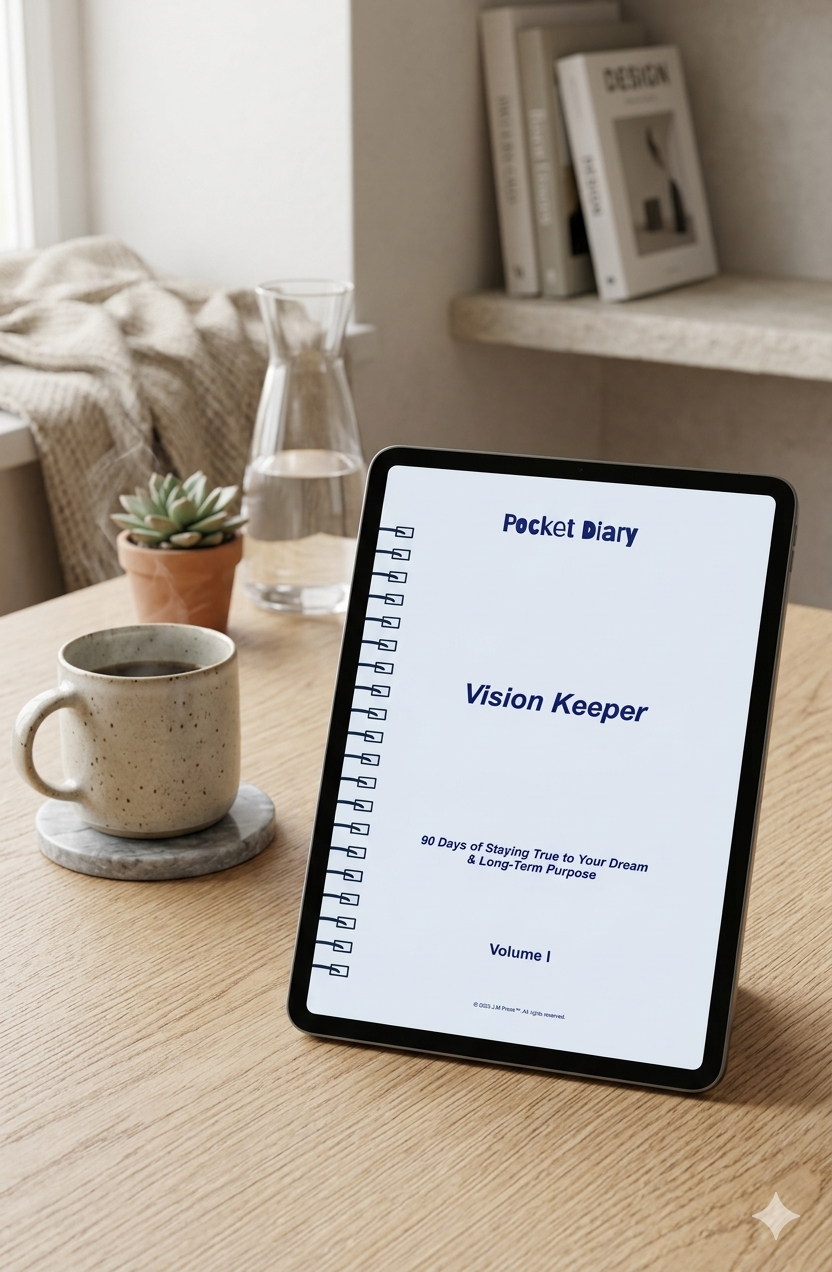 Vision Keeper Pocket Diary | Goal Vision Journal for Dreamers, Founders & Long-Term Planning | Daily Vision Alignment Diary | JM Press