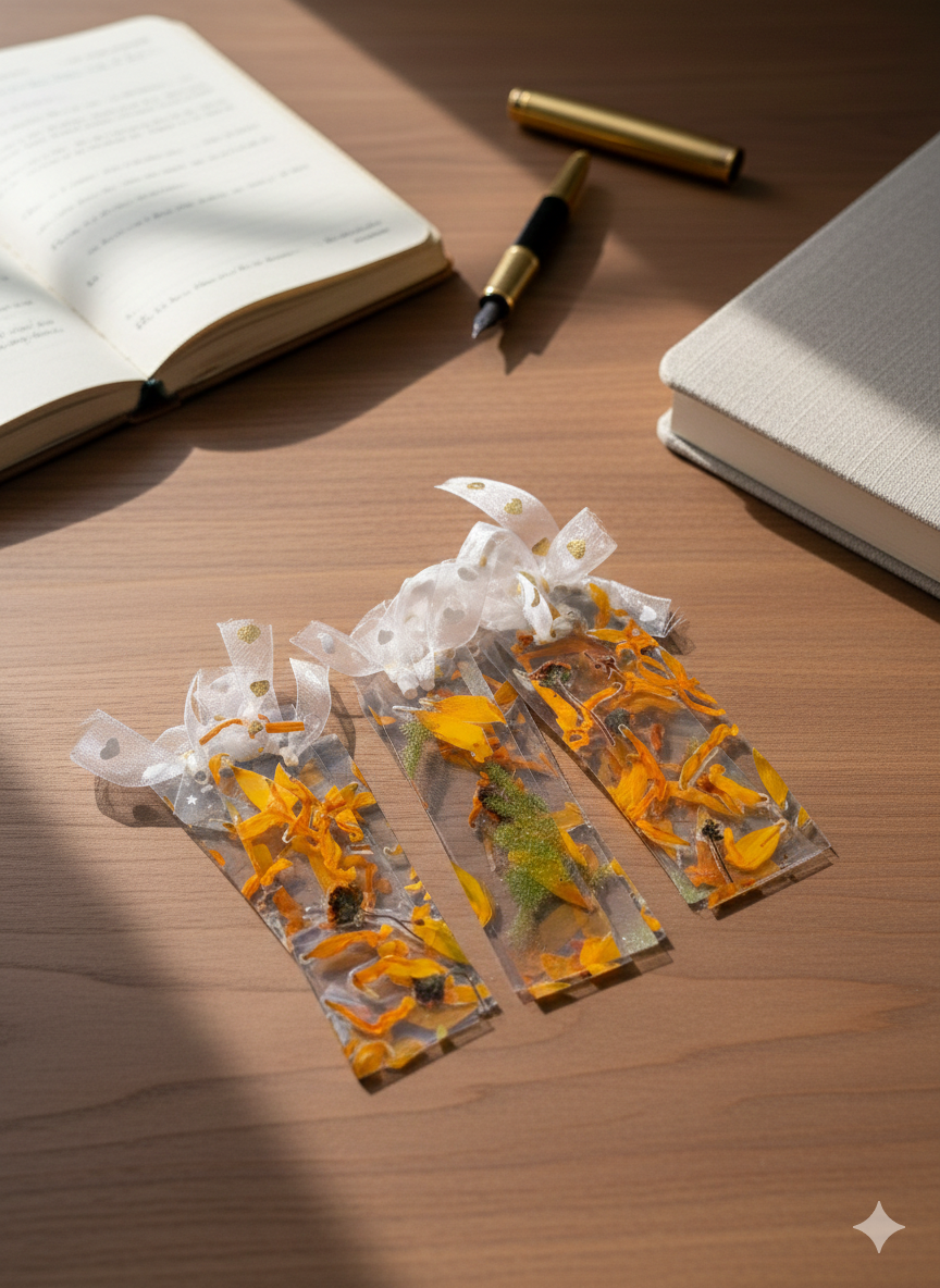 Calendula – Golden Ember Bookmark