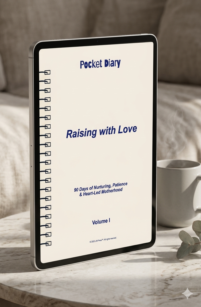 Raising with Love Pocket Diary | Reflective Parenting Journal for Mindful Motherhood, Family Values & Intentional Parenting | JM Press