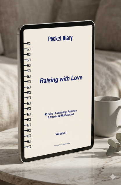 Raising with Love Pocket Diary | Reflective Parenting Journal for Mindful Motherhood, Family Values & Intentional Parenting | JM Press