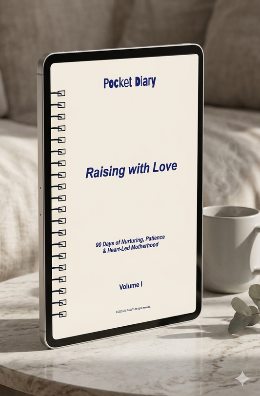 Raising with Love Pocket Diary | Reflective Parenting Journal for Mindful Motherhood, Family Values & Intentional Parenting | JM Press
