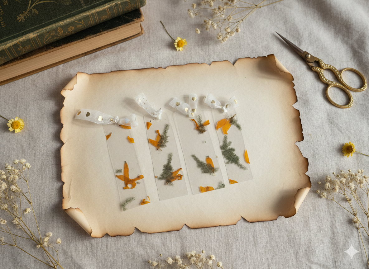 Calendula – Evergreen Flame Bookmark