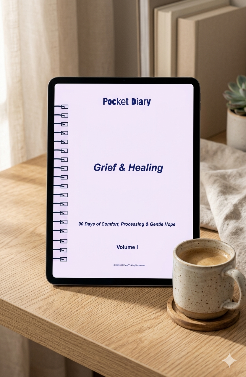 Grief & Healing Pocket Diary | Guided Journal for Processing Loss, Emotional Healing, and Gentle Recovery | JM Press