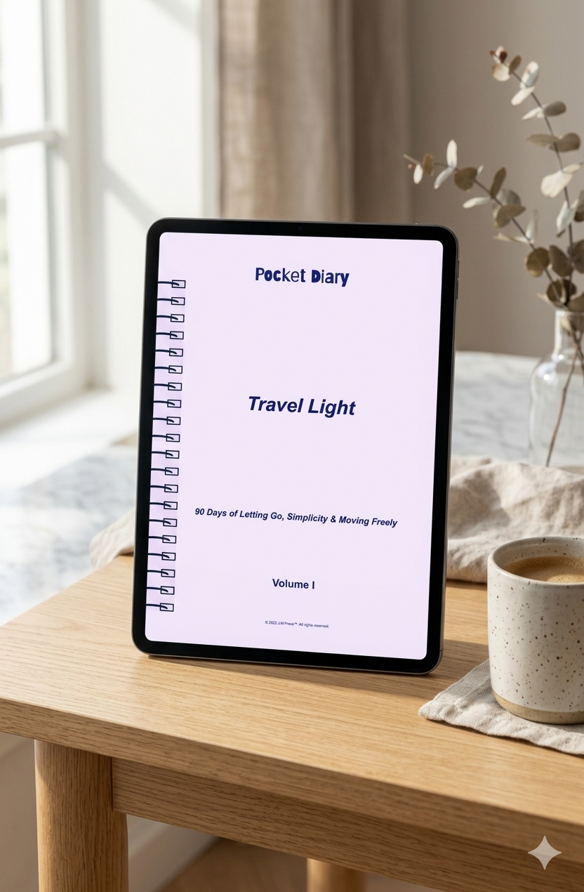 Travel Light Pocket Diary | Reflective Journal for Letting Go, Life Transitions, and Fresh Starts | JM Press