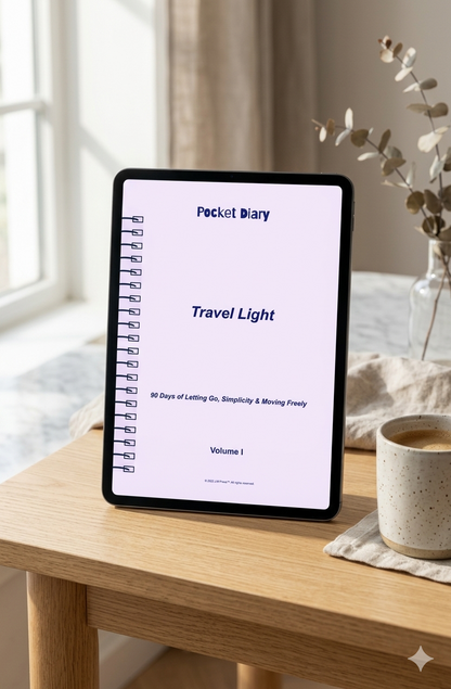 Travel Light Pocket Diary | Reflective Journal for Letting Go, Life Transitions, and Fresh Starts | JM Press