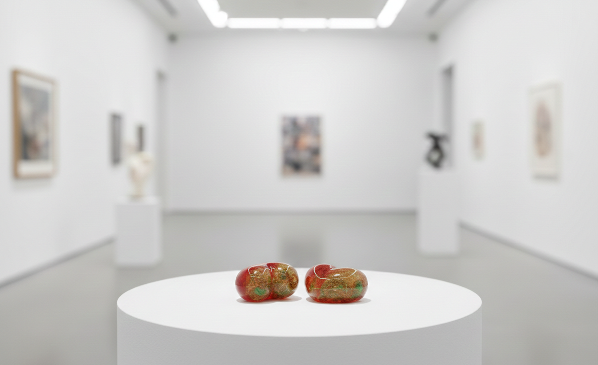 Ruby Heart Accents – 3-Piece Resin Set