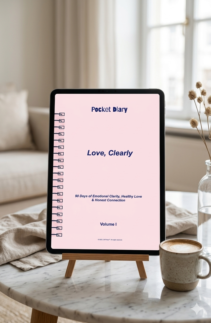 Love, Clearly Pocket Diary | Relationship Reflection Journal for Emotional Clarity, Healthy Love Patterns & Intentional Dating | JM Press
