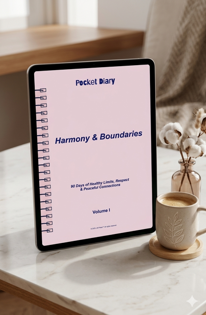 Harmony & Boundaries Pocket Diary | Guided Journal for Setting Healthy Boundaries, Protecting Your Peace & Navigating Relationships | JM Press
