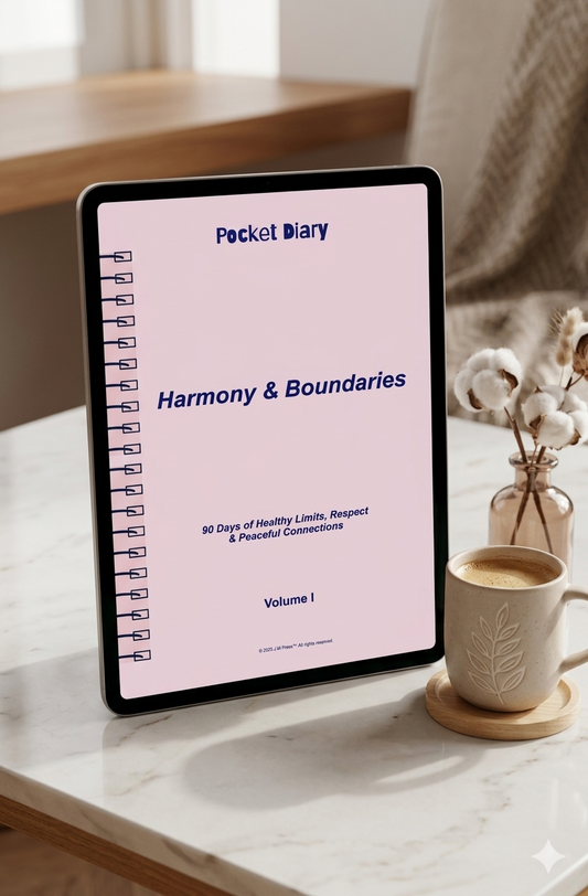 Harmony & Boundaries Pocket Diary | Guided Journal for Setting Healthy Boundaries, Protecting Your Peace & Navigating Relationships | JM Press