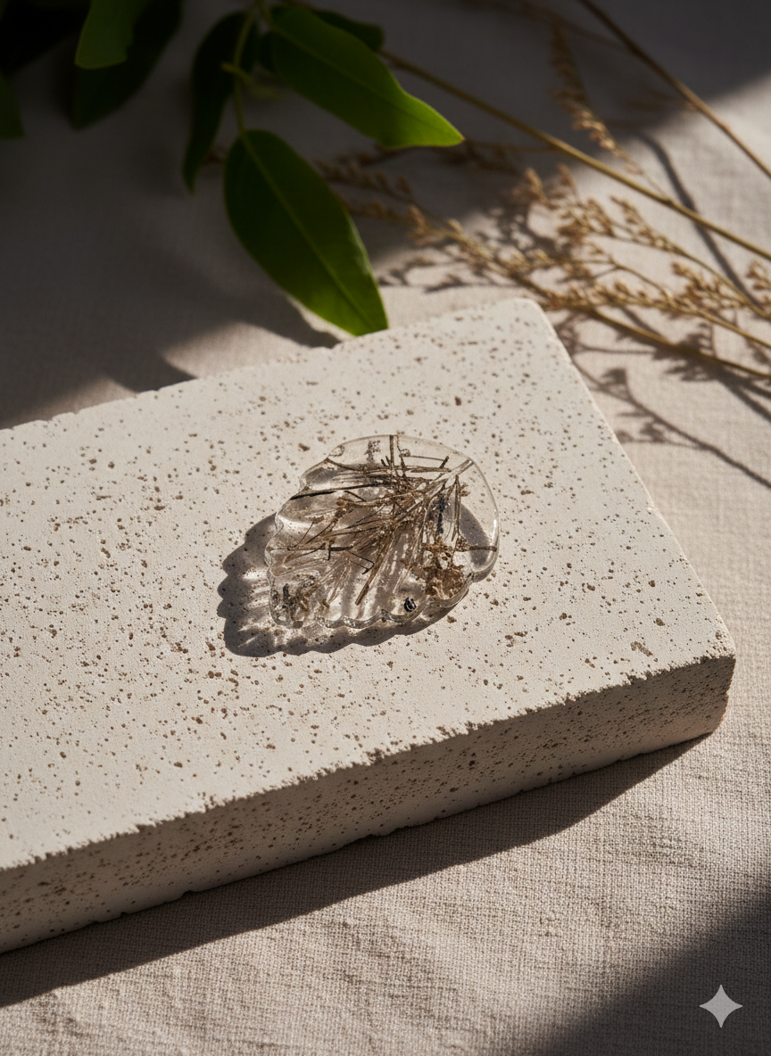 Encased Botanical Leaves – Clear Resin Trio