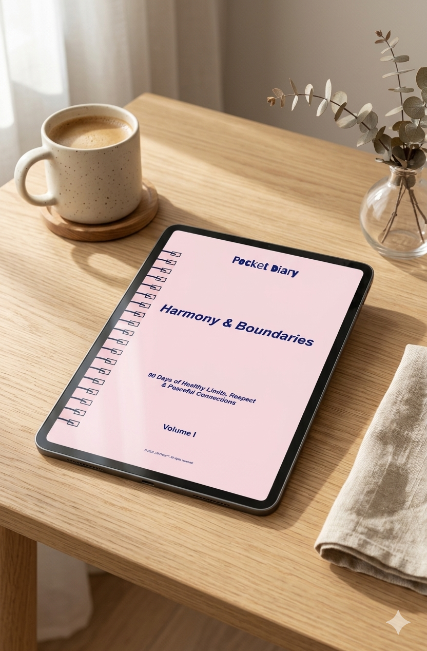 Harmony & Boundaries Pocket Diary | Guided Journal for Setting Healthy Boundaries, Protecting Your Peace & Navigating Relationships | JM Press