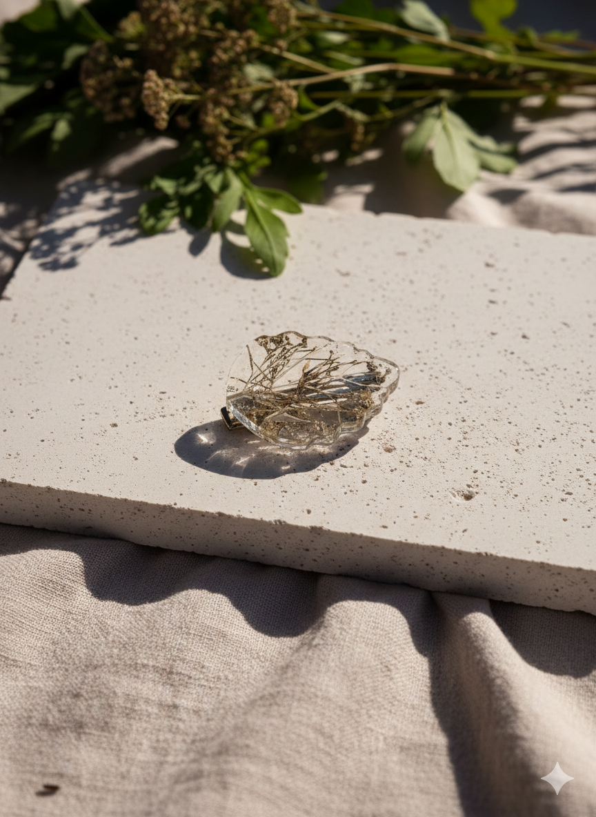 Encased Botanical Leaves – Clear Resin Trio