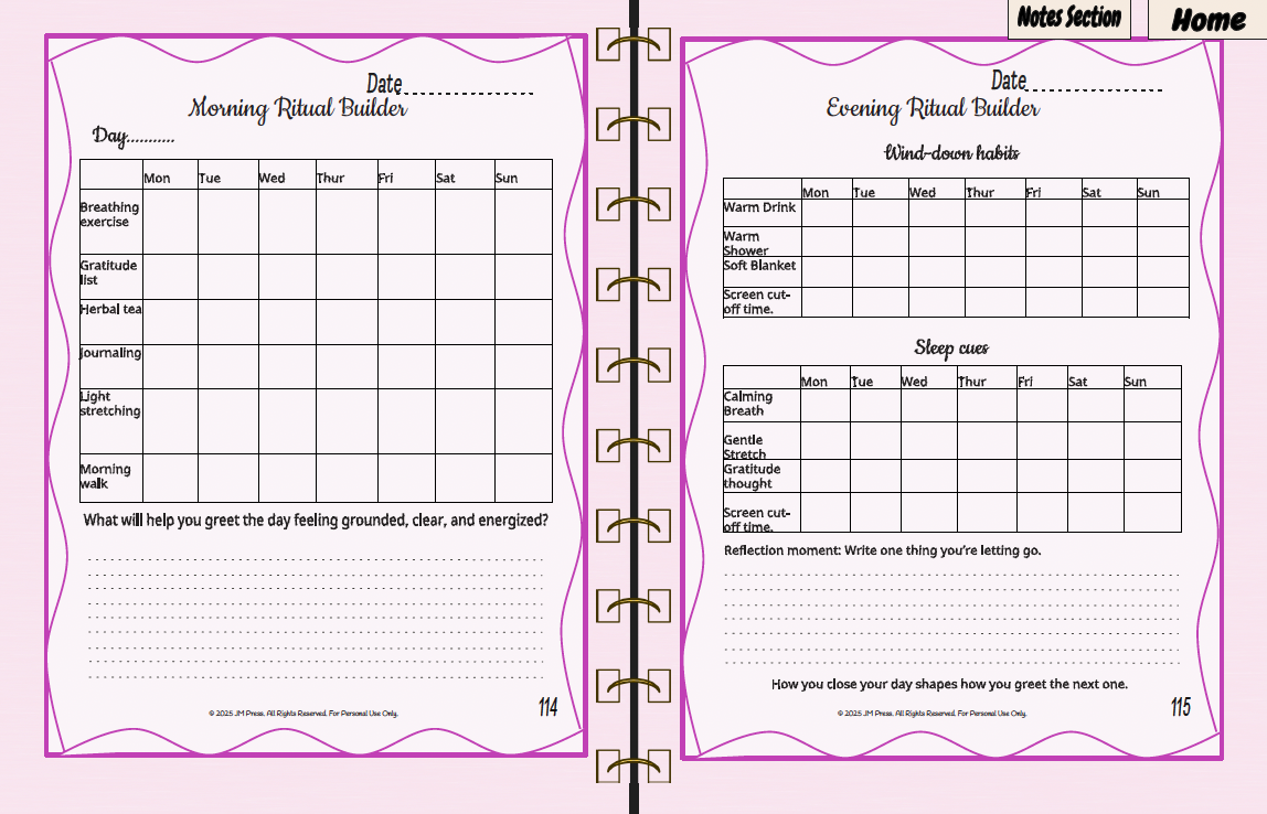 Self-Care Planner – Ritual Builder (Wellness Edition Planner)