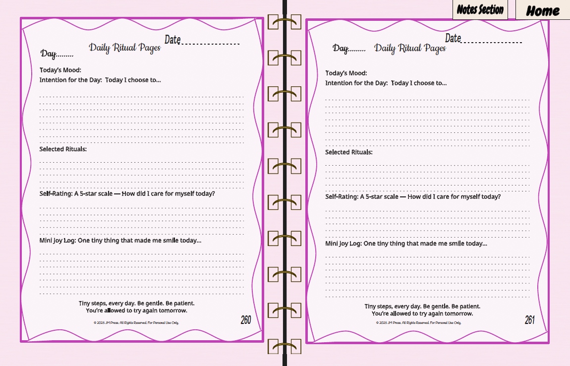 Self-Care Planner – Ritual Builder (Wellness Edition Planner)