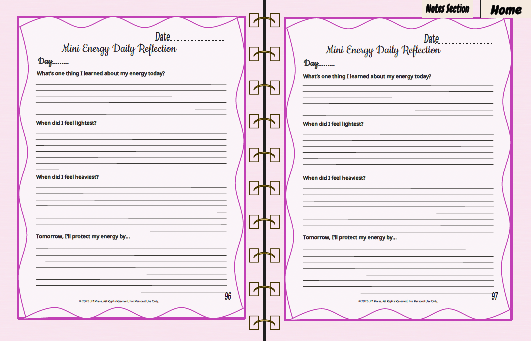 Self-Care Planner – Energy Focus (Wellness Edition Planner)